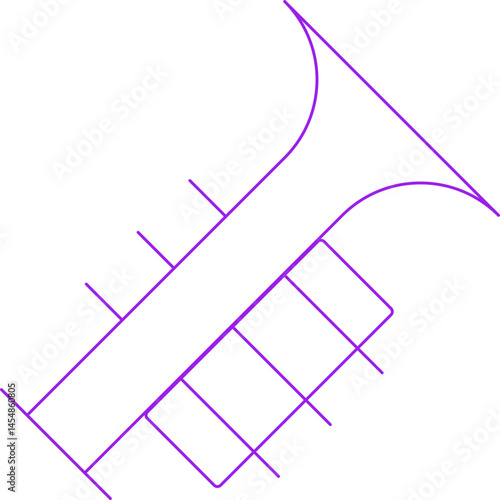 Horn icon single vector illustration