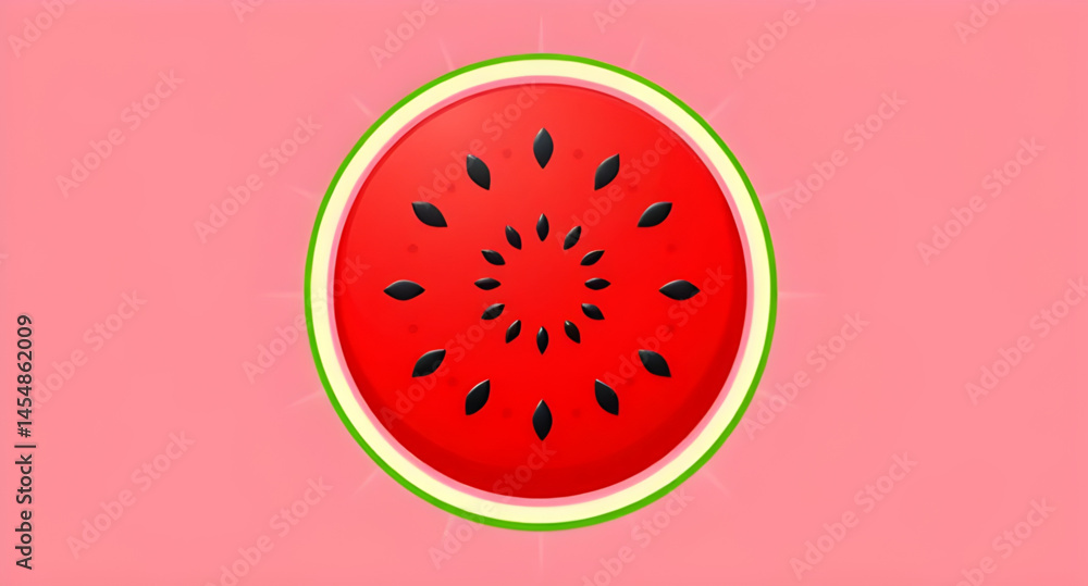 Fototapeta premium slice of watermelon vector