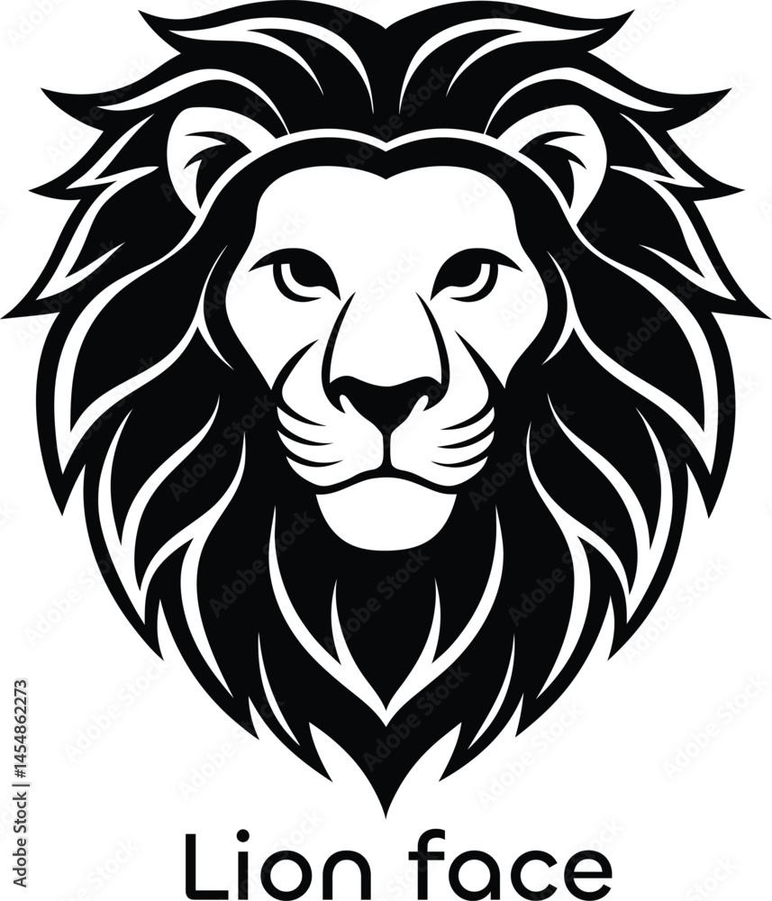 Obraz premium lion head vector illustration face design template 