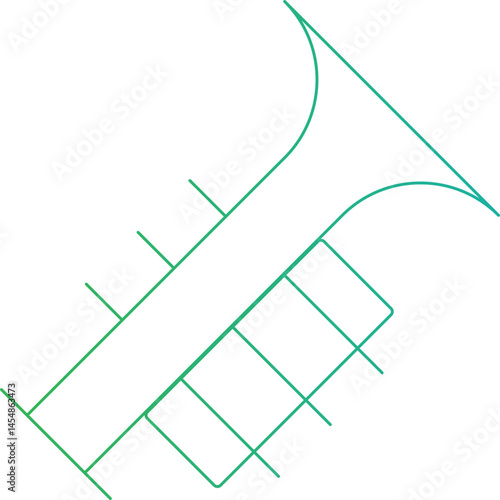 Horn icon single vector illustration