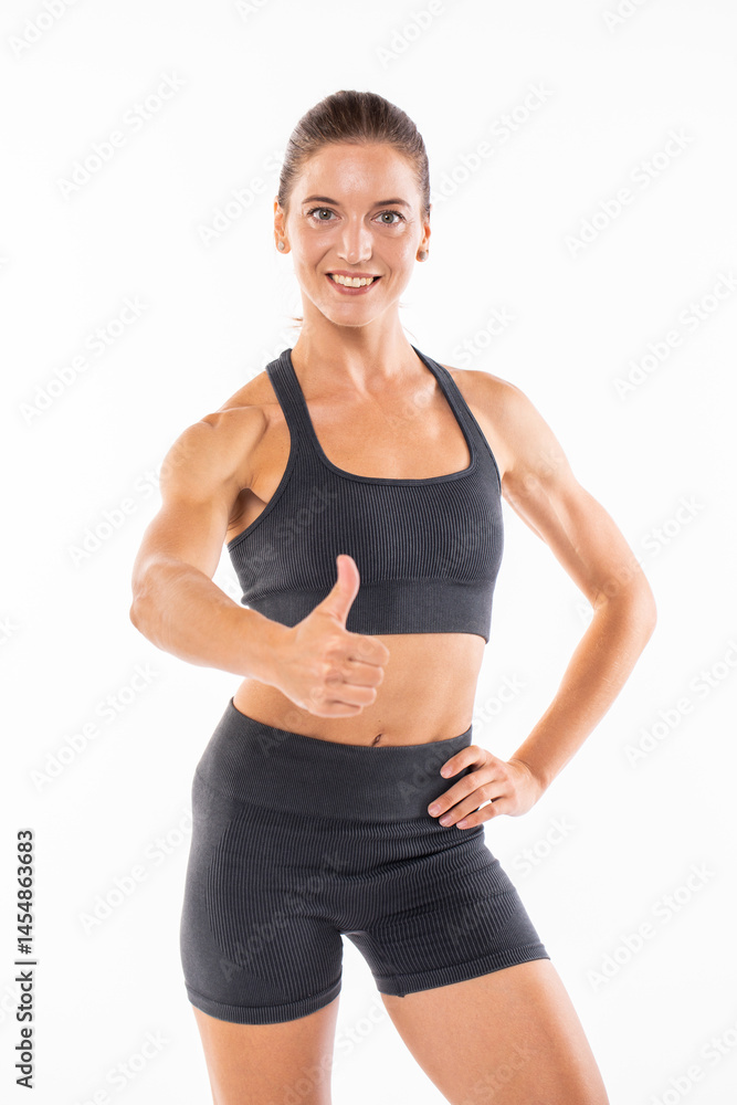 Fitness woman. Portrait of a young athletic brunette model Fitness woman. Portrait of a young athletic brunette model