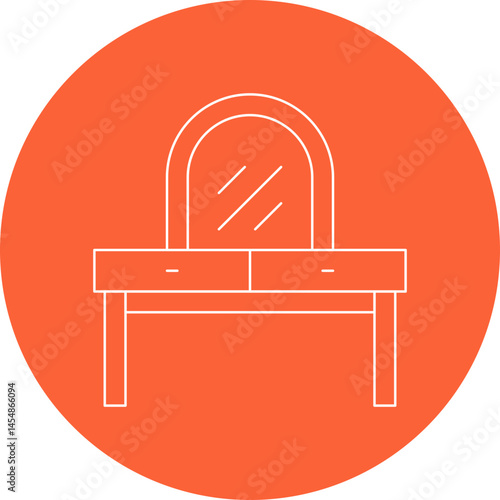 Dressing table icon single vector illustration