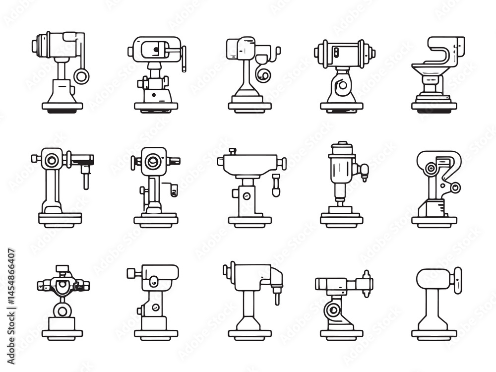 Modern Tapping Machine Line Drawing for Engineering Projects Modern Tapping Machine Line Drawing for Engineering Projects