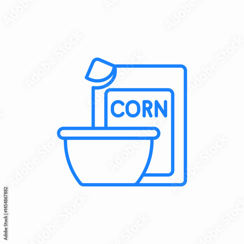 breakfast cereal box icon sign vector