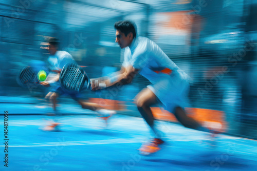 Fast-Paced Padel Tennis Action: Dynamic Shots & Blurred Motion