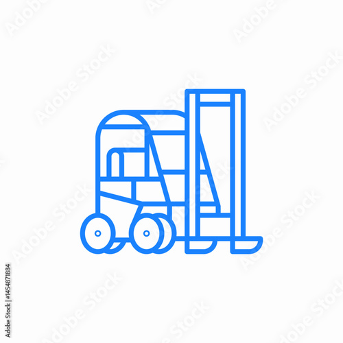 forklift outline icon sign vector