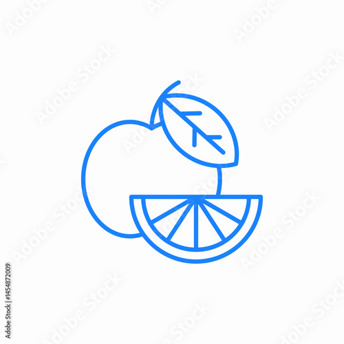 fruit apple citrus icon sign vector