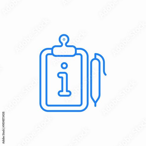 information clipboard icon sign vector