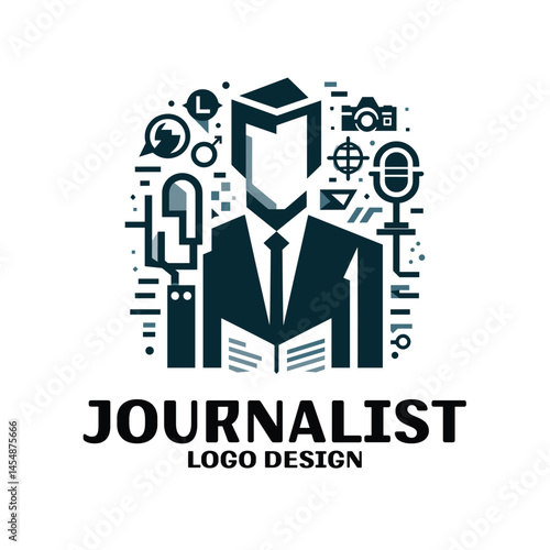 Journalist Vector Logo Design