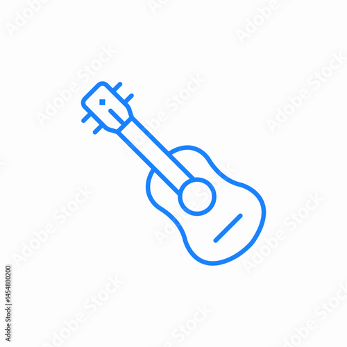 small stringed instrument guitar ukulele icon sign vector