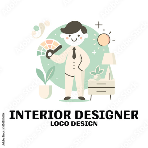 Interior Designer Vector Logo Design