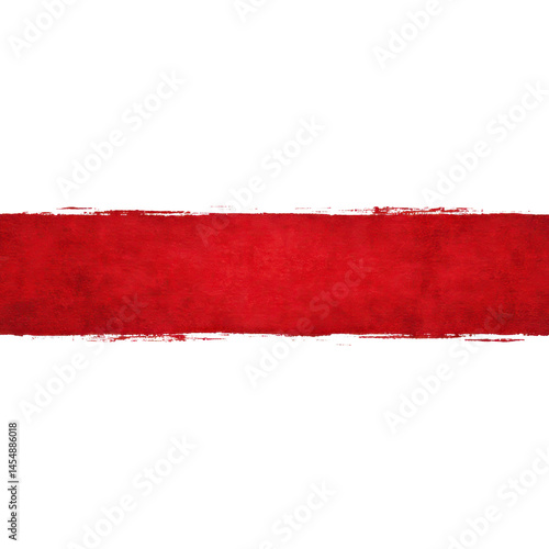 Textured red banner with grunge effect, featuring rough edges and horizontal orientation, ideal for design projects or backgrounds