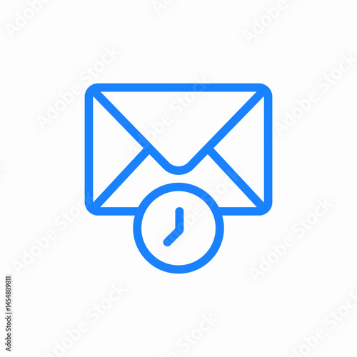 envelope clock pending icon sign vector