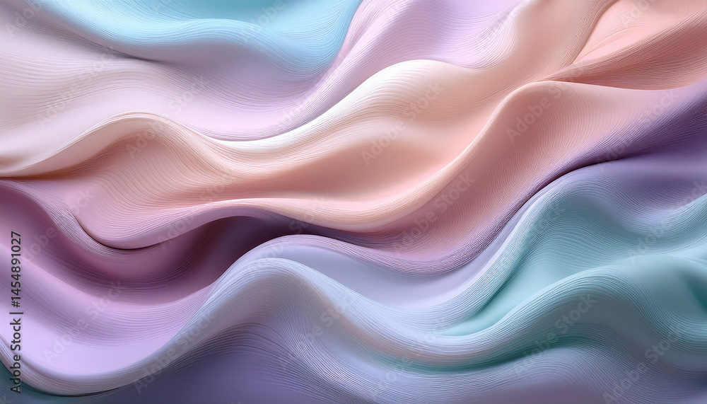 Fototapeta premium liquid smooth wavy texture in pastel shades