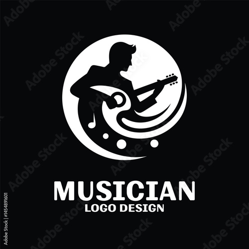 Musician Vector Logo Design