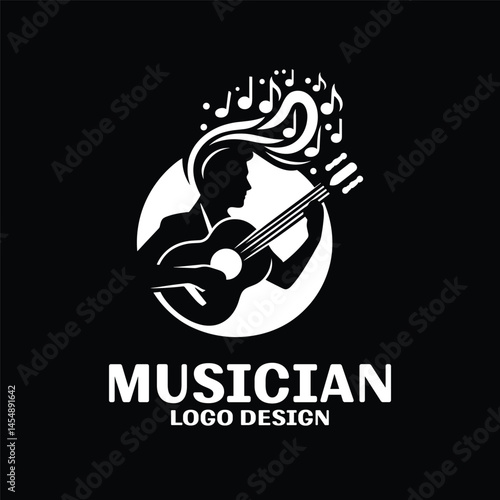 Musician Vector Logo Design