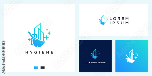 Hygiene and clean building logo design