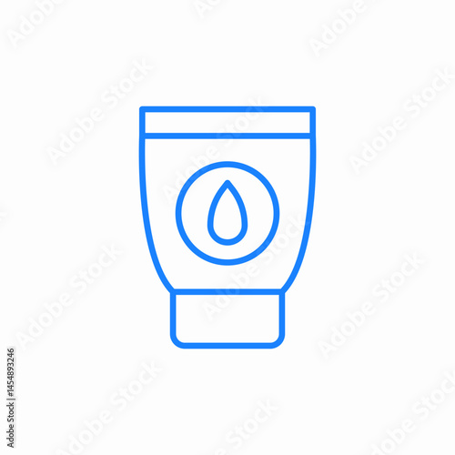 lotion tube drop icon sign vector