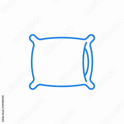 pillow soft sleep icon sign vector