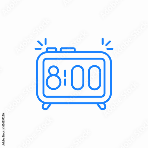 ringing alarm clock icon sign vector
