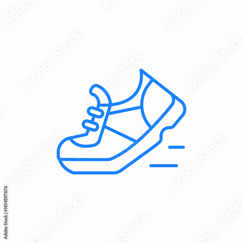 running shoe sport icon sign vector