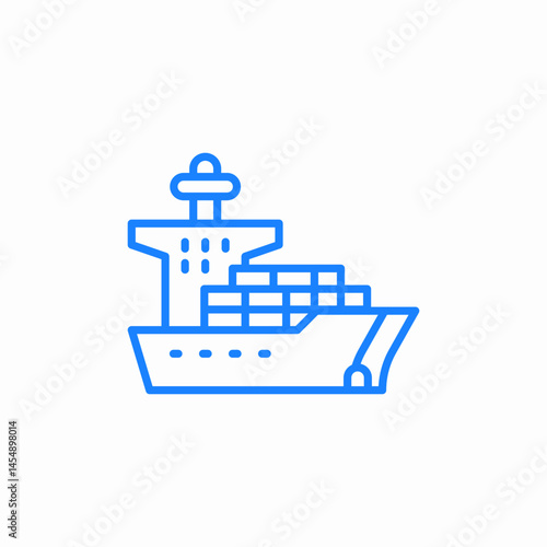 ship container transportation icon sign vector