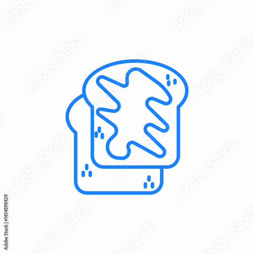 slices of toast icon sign vector
