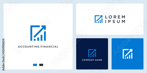 Accounting financial logo design template