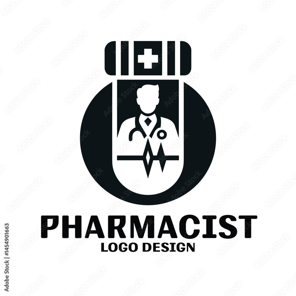 Fototapeta premium Pharmacist Vector Logo Design