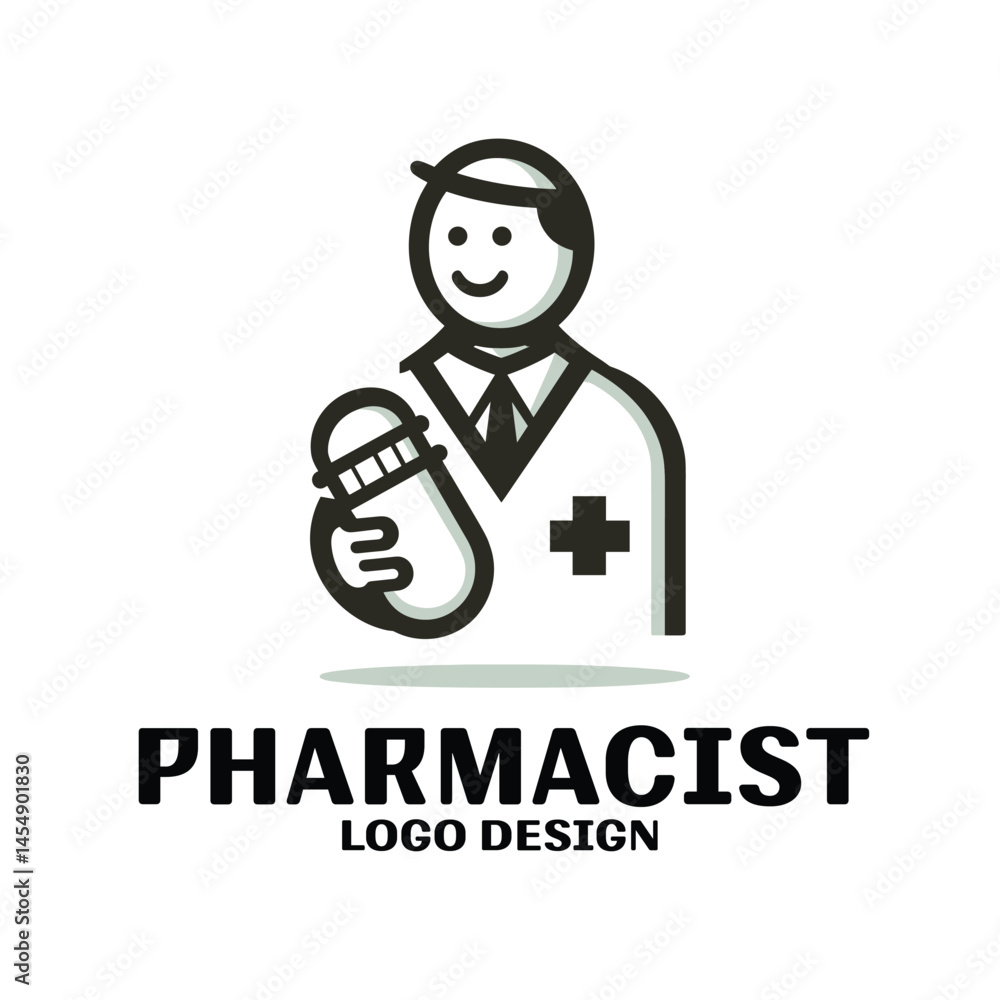 Pharmacist Vector Logo Design Pharmacist Vector Logo Design