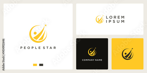 People star logo success symbol