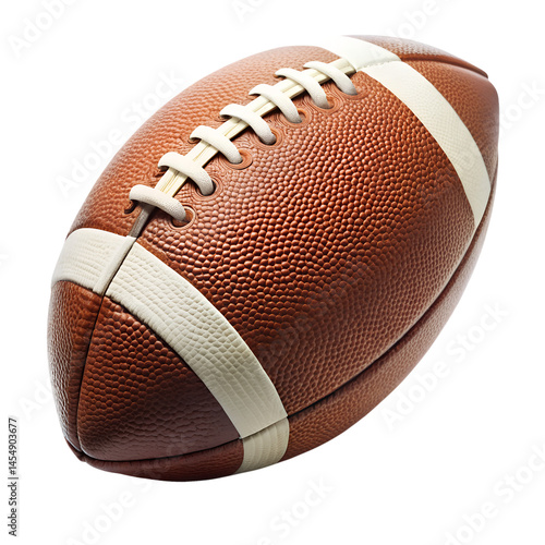 american football isolated on white
