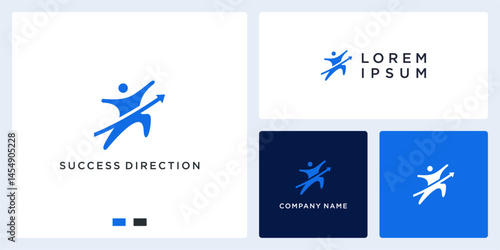 people with arrow logo success