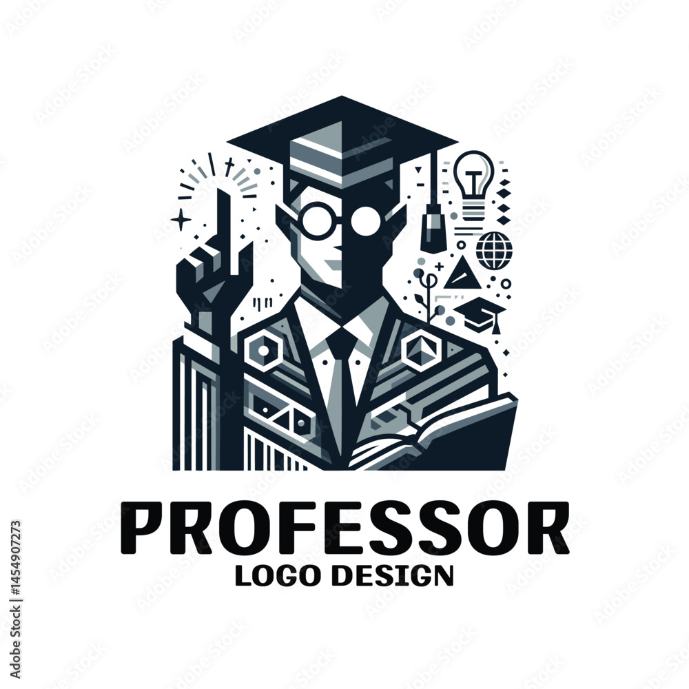Fototapeta premium Professor Vector Logo Design