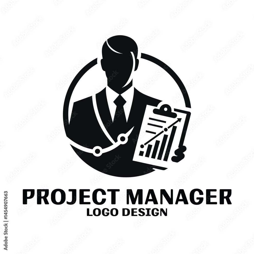 Project Manager Vector Logo Design Project Manager Vector Logo Design