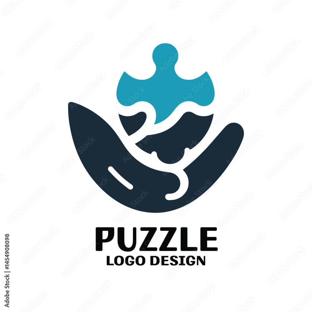Naklejka premium Puzzle Vector Logo Design
