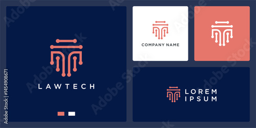 law tech logo design circuit