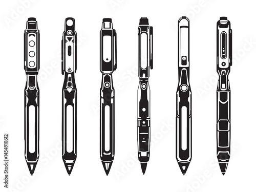 Penlight line art icon clean simple outline vector illustration
