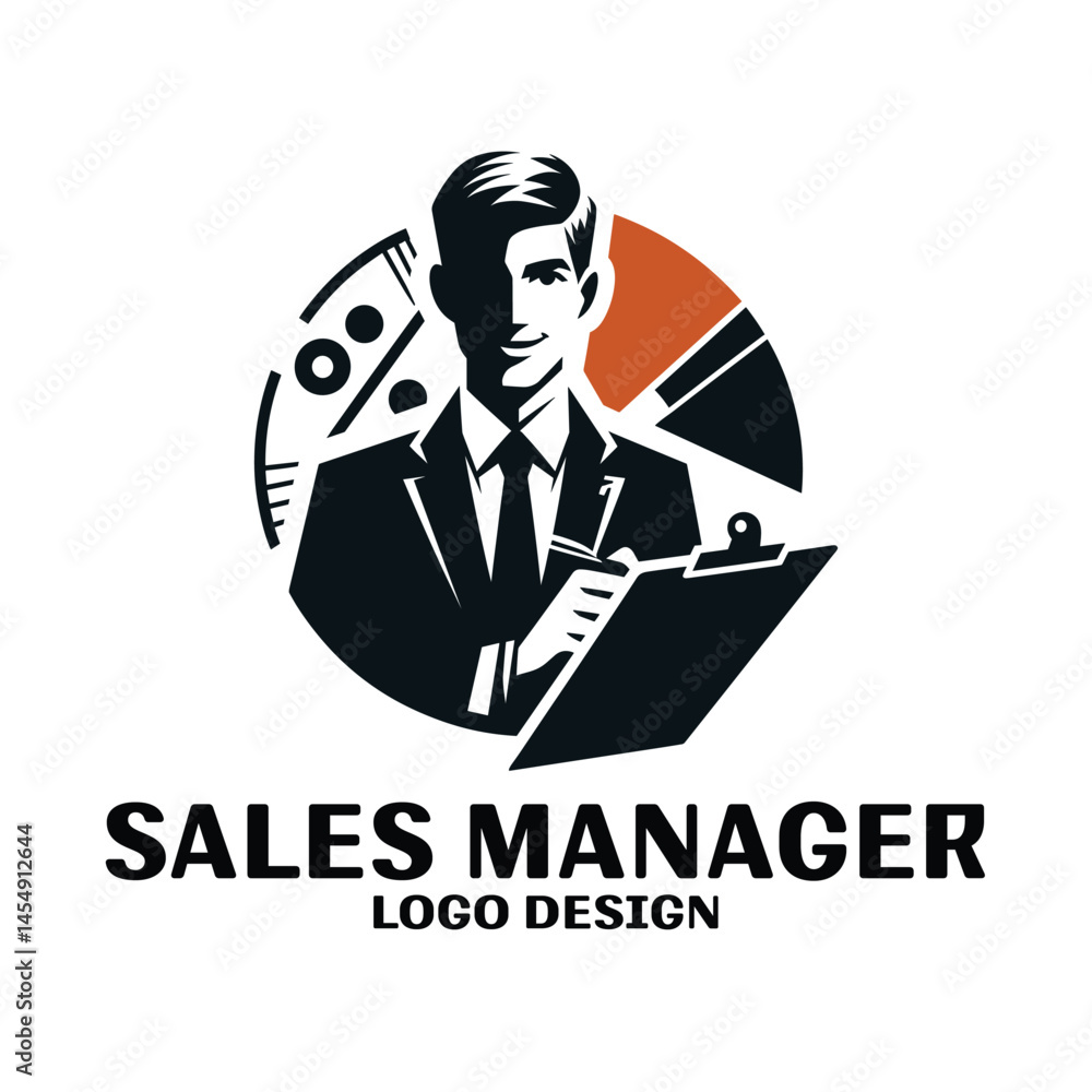 Sales Manager Vector Logo Design Sales Manager Vector Logo Design