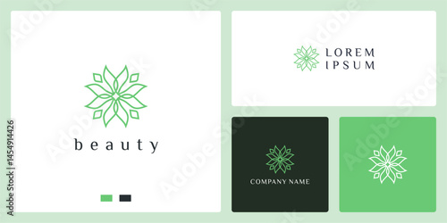 Beauty flower for cosmetics logo
