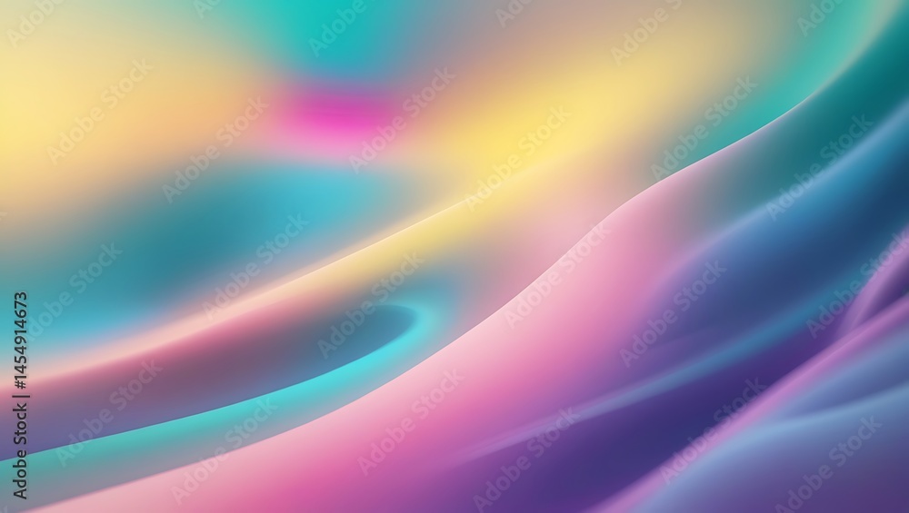 Fototapeta premium Pastel Gradient Wave Abstract Background Soft Flowing Color