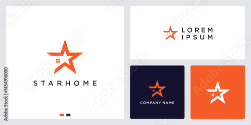 Unique logo of star house