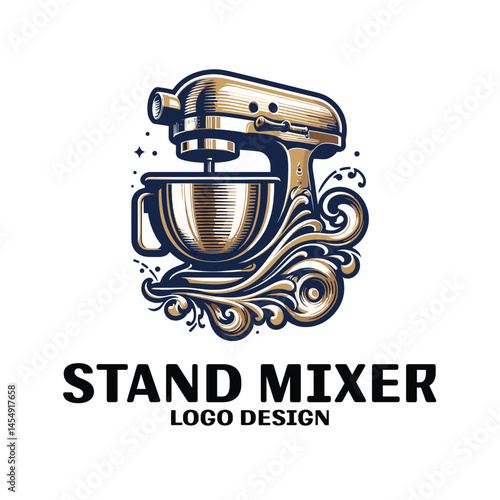 Stand Mixer Vector Logo Design