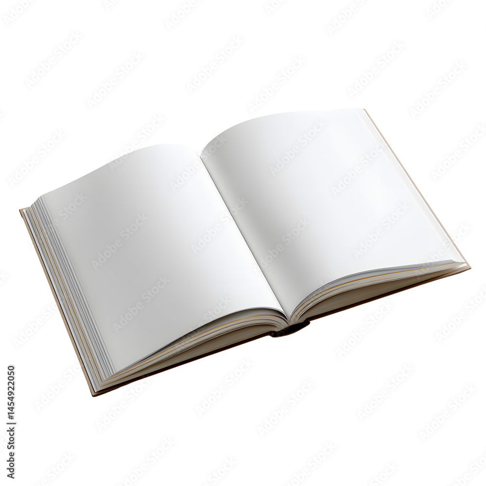 Open book with blank pages ready for content, perfect for a notebook or journal. Open book with blank pages ready for content, perfect for a notebook or journal.