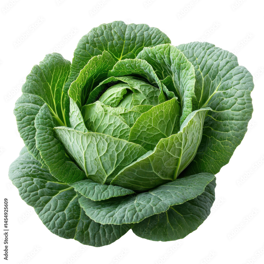 Fototapeta premium Harvesting fresh organic cabbage garden food photography nature. Isolated on transparent background, png.