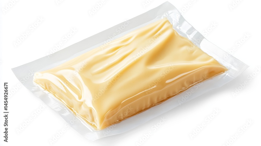 Mayo Sachet in Sealed Plastic Package Isolated on White Background Mayo Sachet in Sealed Plastic Package Isolated on White Background