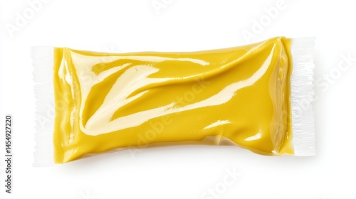 Sachet of Mustard in Plastic Packaging
