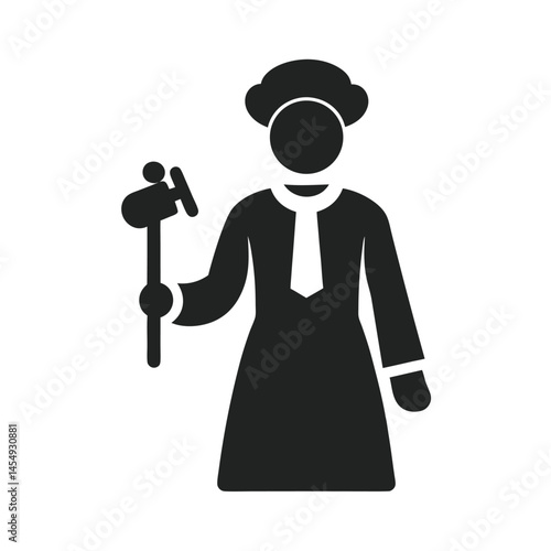 Judge Courtroom Legal Trial Silhouette