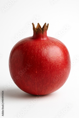 Vibrant Red Pomegranate Fruit Isolated on a White Background for Culinary Use...