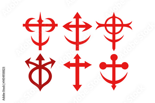Leviathan Cross Vector Art Set Unique Occult Symbol Designs 